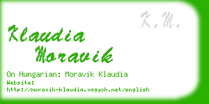 klaudia moravik business card